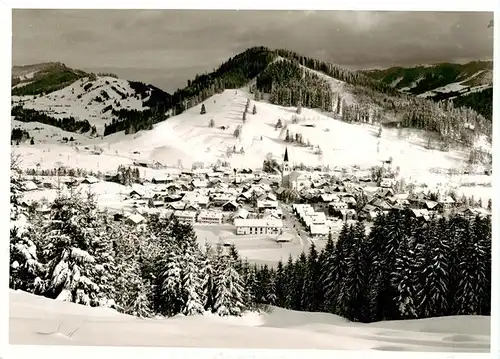 AK / Ansichtskarte  Oberstaufen Winterpanorama Oberstaufen