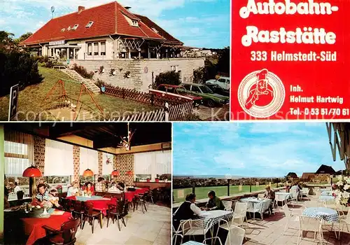 AK / Ansichtskarte  Helmstedt Autobahn Raststaette Helmstedt Sued Speisesaal Terrasse Helmstedt