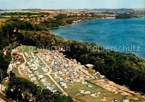 AK / Ansichtskarte  Ascheberg_Holstein Campingplatz und Strandhalle Fliegeraufnahme Ascheberg_Holstein