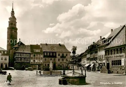 AK / Ansichtskarte 73857811 Koenigshofen_Bad Marktplatz mit Brunnen Koenigshofen_Bad