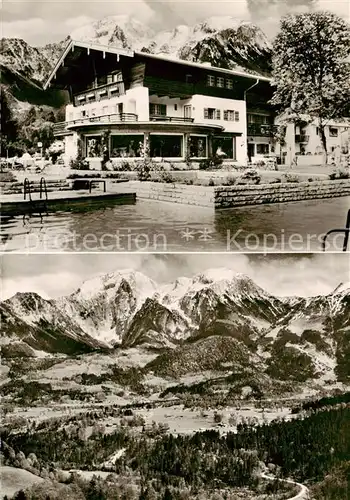 AK / Ansichtskarte  Schoenau_Berchtesgaden Stolls Hotel Alpina Schwimmbad Panorama Schoenau Berchtesgaden