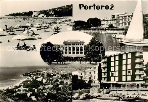 AK / Ansichtskarte  Portoroz_Portorose_Piran_Istrien_Slovenia Strandpartien Hotels 