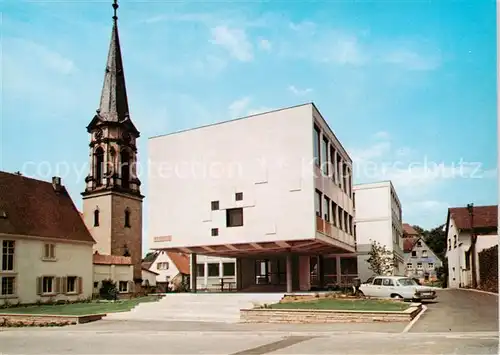 AK / Ansichtskarte  Nussloch Ortspartie mit Kirche Nussloch