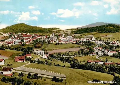 AK / Ansichtskarte  Grafenau_Niederbayern Fliegeraufnahme mit Bundesgrenzschutzunterkunft und Blick zum Spitzberg und Steinberg Grafenau Niederbayern