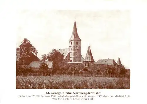 AK / Ansichtskarte  Kraftshof_Nuernberg St Georgs Kirche 