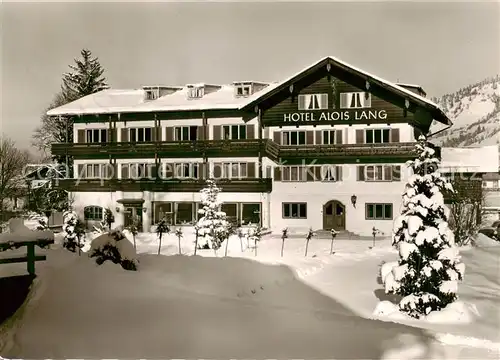 AK / Ansichtskarte 73857902 Oberammergau Hotel Alois Lang Oberammergau