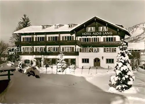 AK / Ansichtskarte  Oberammergau Hotel Alois Lang Oberammergau