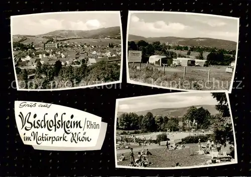 AK / Ansichtskarte 73857914 Bischofsheim_Rhoen Panorama Campingplatz Freibad Bischofsheim Rhoen