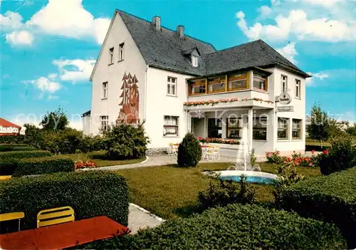 AK / Ansichtskarte  Gammelshausen_Hunsrueck Restaurant Pension Waldesruh Garten Gammelshausen Hunsrueck