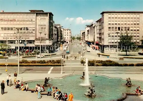 AK / Ansichtskarte  Mannheim Blick in die Planken Springbrunnen Mannheim