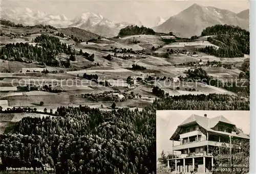 AK / Ansichtskarte  Schwendibach Panorama Alpen Hotel Pension Schwendibach