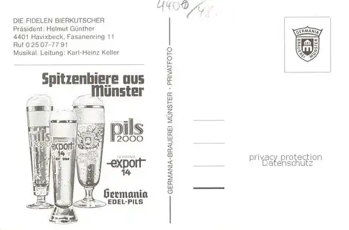 AK / Ansichtskarte  Havixbeck Fidele Bierkutscher 1973 Muenster e.V. Gruppenbild Havixbeck