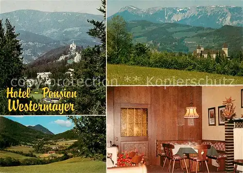 AK / Ansichtskarte 73858003 Gloggnitz_Niederoesterreich_AT Hotel Pension Westermayer Gaststube Panorama 