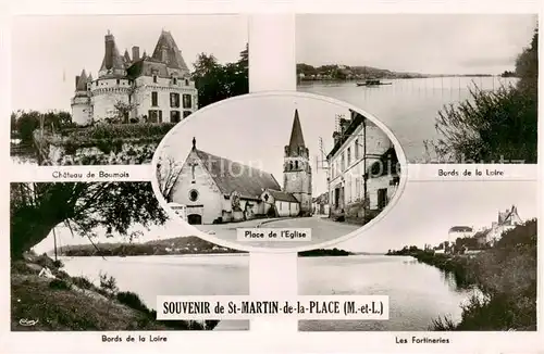 AK / Ansichtskarte  St-Martin-de-la-Place_49_Maine-et-Loire Chateau de Boumois Place de lEglise Bords de la Loire Les Fortineries 
