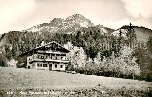 AK / Ansichtskarte  St_Johann_Tirol Haus Parzach mit Kitzbueheler Horn St_Johann_Tirol