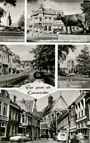 AK / Ansichtskarte 73858023 Leeuwarden_NL St Dominicuskerk Monument Fries Rundvee Stamboek Voorstroek Oldehove Bij de Put Grote Kerk 