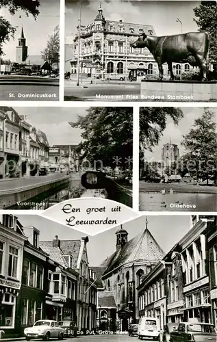 AK / Ansichtskarte  Leeuwarden_NL St Dominicuskerk Monument Fries Rundvee Stamboek Voorstroek Oldehove Bij de Put Grote Kerk 