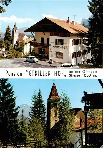 AK / Ansichtskarte  Lana_Meran Pension Gfriller Hof an der Gampen Strasse Kirche Lana_Meran