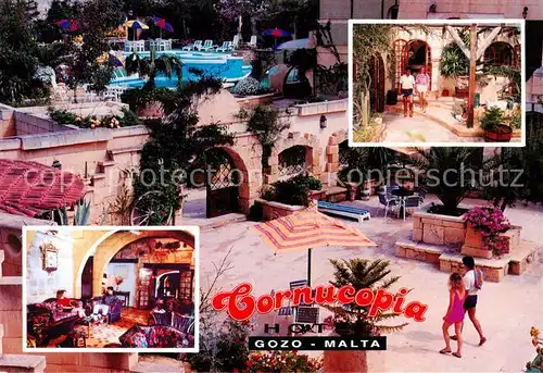 AK / Ansichtskarte  Gozo_Malta Cornucopia Hotel Pool Landschaft Gastraeume Gozo_Malta