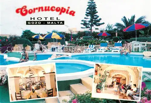 AK / Ansichtskarte  Gozo_Malta Cornucopia Hotel Pool Gastraeume Gozo_Malta