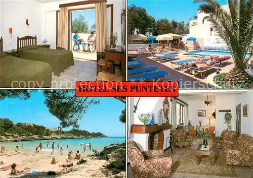 AK / Ansichtskarte  Cala_d_Or Hotel Ses Puntetes Strand Kaminzimmer Pool Appartement Cala_d_Or