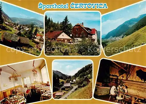 AK / Ansichtskarte  Nizke_Tatry_Slovakia Sporthotel Certovica Gastraum Panorama