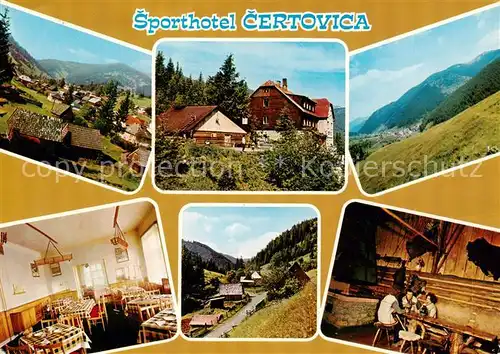 AK / Ansichtskarte 73858114 Nizke_Tatry_Slovakia Sporthotel Certovia Gaststube Panorama 