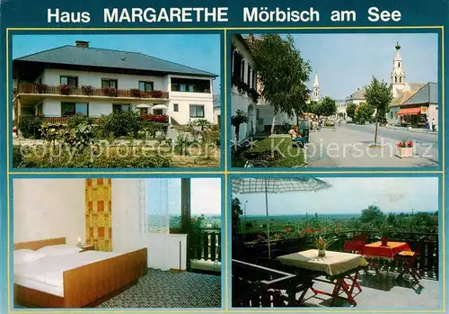 AK / Ansichtskarte  Moerbisch_See_Burgenland_AT Haus Margarethe Zimmer Terrasse Strassenpartie 