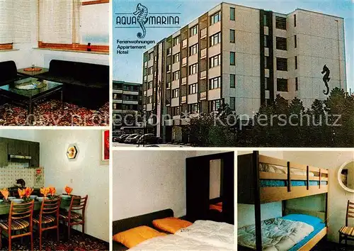 AK / Ansichtskarte  Heiligenhafen_Ostseebad Aquamarina Ferienwohnungen Appartement Hotel Gastraeume Zimmer Heiligenhafen_Ostseebad