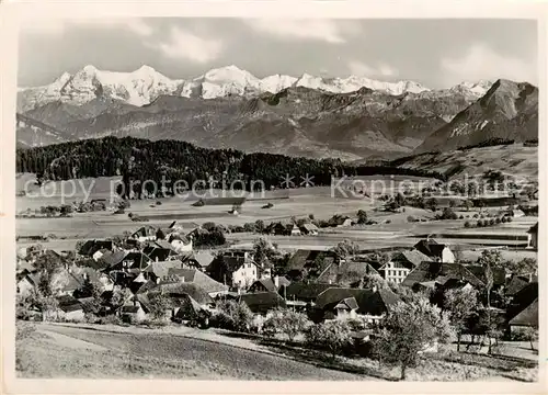 AK / Ansichtskarte  Riggisberg Panorama und die Alpen Riggisberg