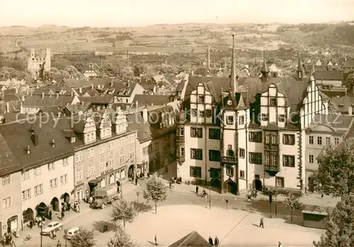 AK / Ansichtskarte  Saalfeld_Saale HO Hotel Goldener Anker und Rathaus Saalfeld_Saale