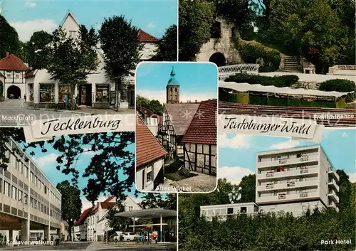 AK / Ansichtskarte  Tecklenburg Marktplatz Freilichtbuehne Kreisverwaltung Park Hotel Alter Winkel Tecklenburg