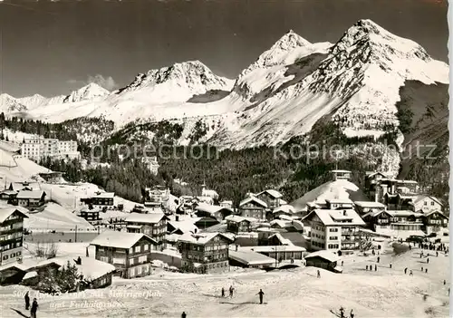 AK / Ansichtskarte  Arosa_GR Panorama Inner-Arosa mit Maedringerfluh und Furkahoernern Alpen Arosa_GR