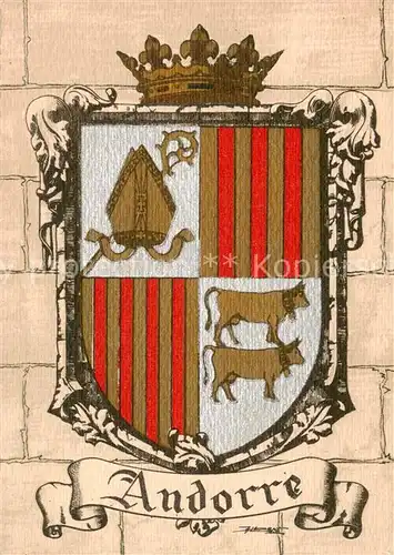 AK / Ansichtskarte  Andorre_Andorra Wappen 