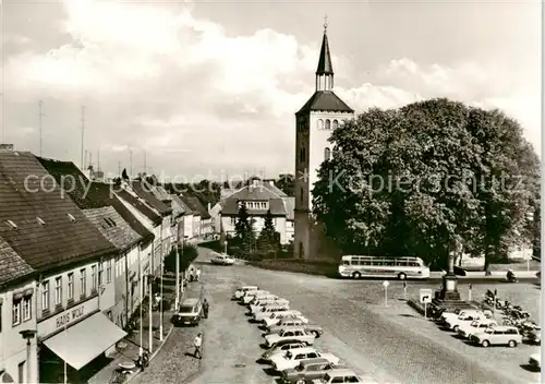 AK / Ansichtskarte  Jessen_Elster Leninplatz Kirchturm Jessen_Elster