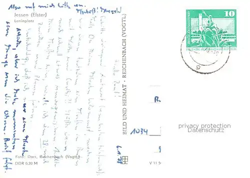 AK / Ansichtskarte  Jessen_Elster Leninplatz Kirchturm Jessen_Elster