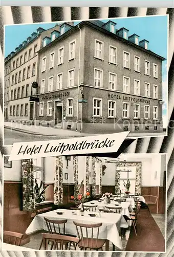 AK / Ansichtskarte  Wuerzburg Hotel Luitpoldbruecke Restaurant Wuerzburg