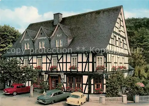 AK / Ansichtskarte  Fredeburg_Schmallenberg Hotel Fredeburger Hof Fachwerkhaus Luftkurort Fredeburg_Schmallenberg