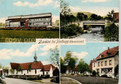 AK / Ansichtskarte 73858311 Zarten_Kirchzarten Schule Ortsansichten Ladengeschaeft Dreisam 