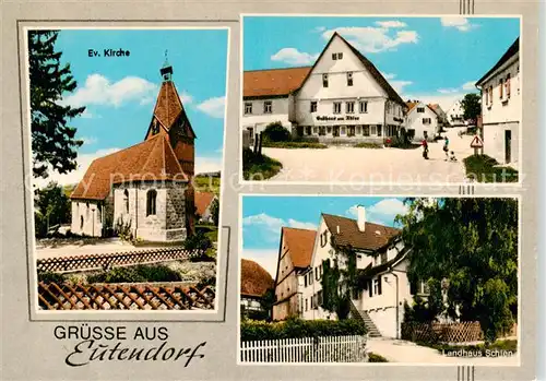 AK / Ansichtskarte 73858312 Eutendorf Kirche Gasthaus Landhaus Schien Eutendorf