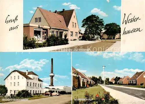 AK / Ansichtskarte  Westerhausen_Melle Gaststaette zur Vinkenau Westland Gummiwerke Mustersiedlung Westerhausen_Melle