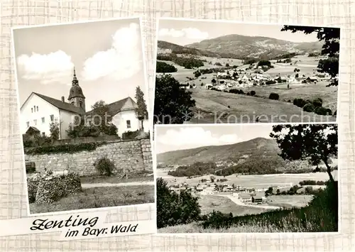 AK / Ansichtskarte 73858339 Zenting Blick zur Kirche Panorama Landschaft Zenting