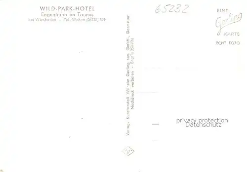 AK / Ansichtskarte 73858356 Engenhahn Wildpark Hotel Engenhahn