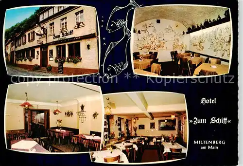 AK / Ansichtskarte  Miltenberg_Main Hotel zum Schiff Restaurant Miltenberg Main