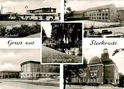 AK / Ansichtskarte  Sterkrade_Oberhausen_NRW Bahnhof Volkspark Gymnasium Hallenbad 