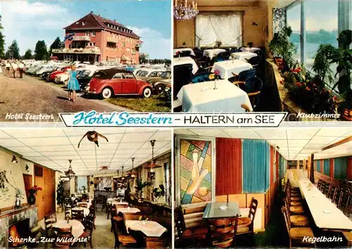 AK / Ansichtskarte 73858372 Haltern_See Hotel Seestern Restaurant Klubzimmer Schenke Kegelbahn Haltern See