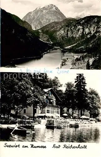 AK / Ansichtskarte  Bad_Reichenhall Seewirt am Thumsee Alpenpanorama Bad_Reichenhall