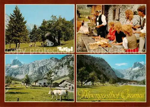 AK / Ansichtskarte  Pertisau_Achensee Alpengasthof Gramai im Karwendelgebirge Kapelle Panorama Brotzeit Pertisau Achensee