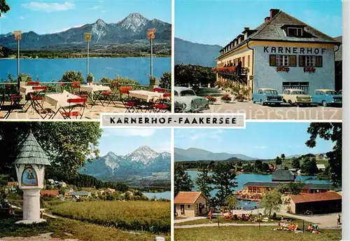 AK / Ansichtskarte  Faakersee_Kaernten_AT Karnerhof Terrasse Bildstock Seepartie 