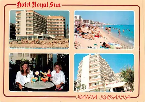 AK / Ansichtskarte 73858463 Santa_Susanna_Cataluna_ES Hotel Royal Sun Gaststube Strandpartien 